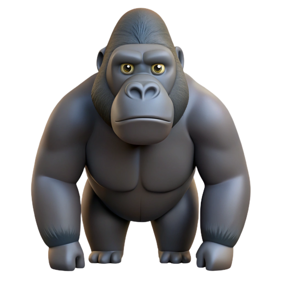 impressive rustic A gorilla. NO BACKGROUND with Transparent Background. genuine png