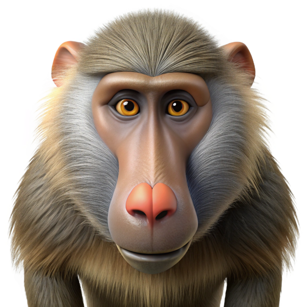 gorgeous sought-after A baboon. NO BACKGROUND with Transparent Background. png
