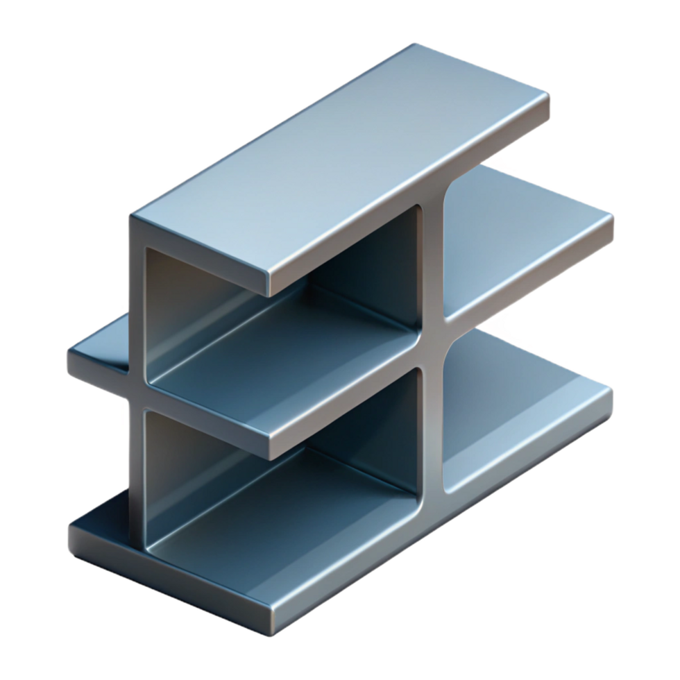 iconic surreal Steel beam, I-beam cross-section NO BACKGROUND with Transparent Background. perfect clarity png