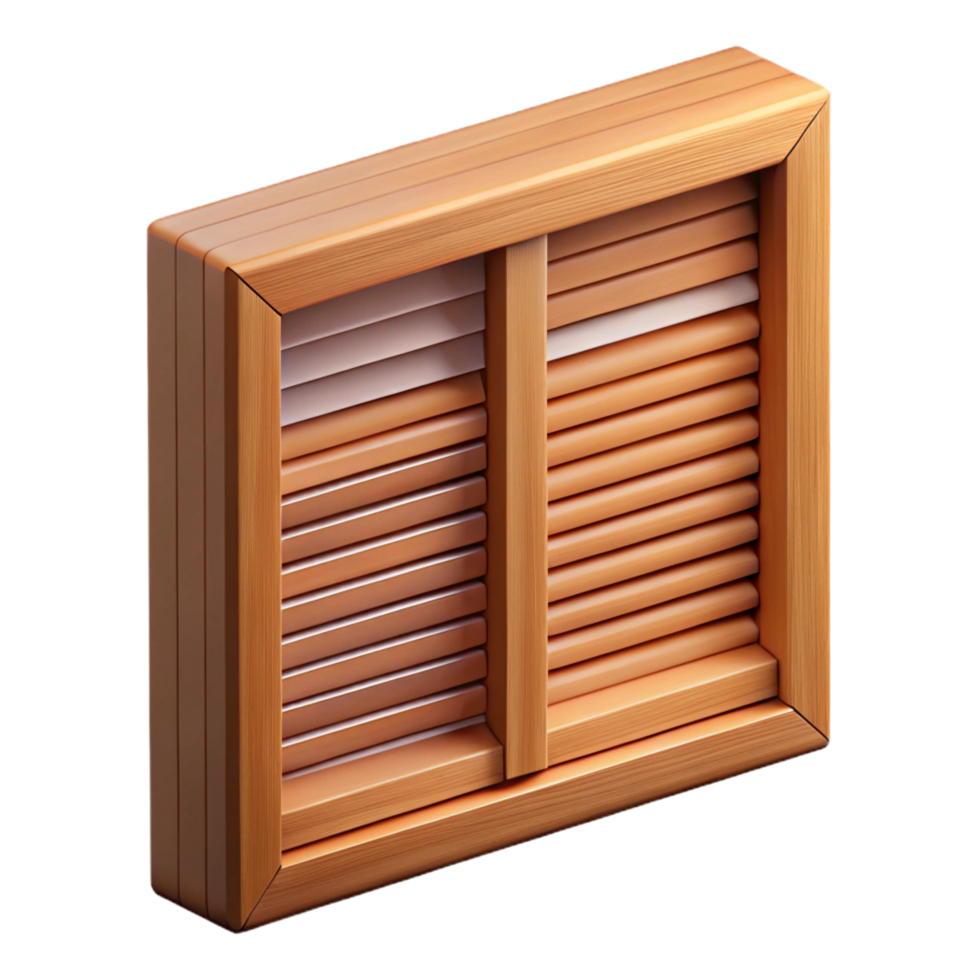gorgeous signature Window shutter, louvered wood NO BACKGROUND with Transparent Background. png