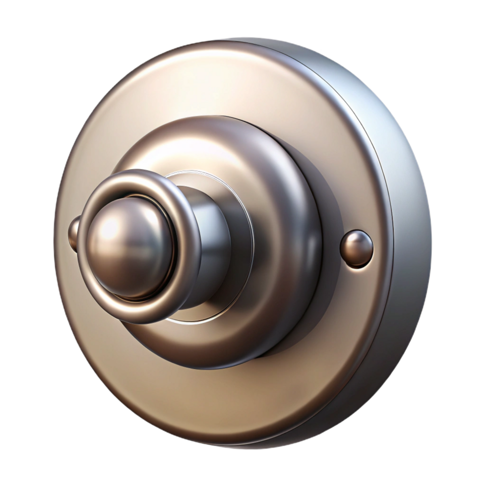 exquisite geometric Doorknob, round metal handle for opening a door NO BACKGROUND with Transparent Background. high quality png