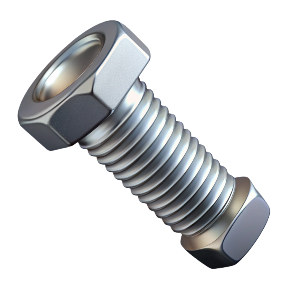 dramatic victorian Bolt, metal fastener with a threaded shaft and nut NO BACKGROUND with Transparent Background. handcrafted png
