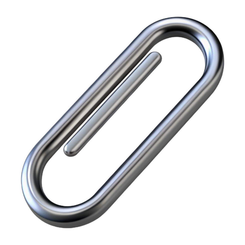 fascinating victorian A paperclip, standard silver, NO BACKGROUND with Transparent Background. original png