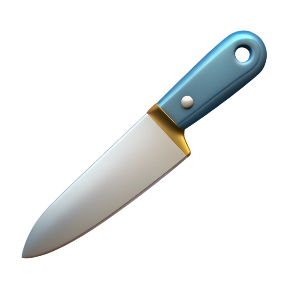 elegant renaissance A kitchen knife, sharp and stainless steel, NO BACKGROUND with Transparent Background. refined png