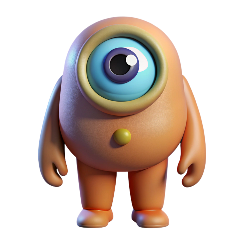 gorgeous nordic Cyclops, one-eyed giant, NO BACKGROUND with Transparent Background. professional png