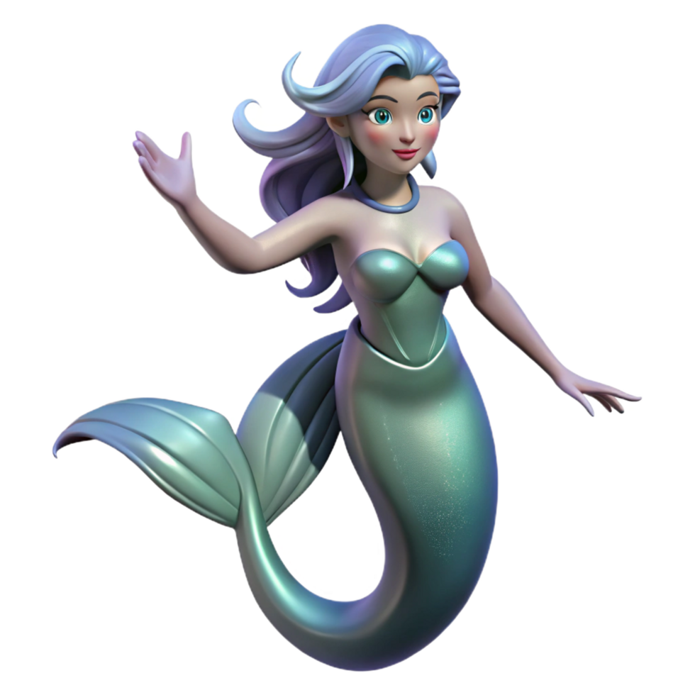 exquisite ethereal industrial Siren, mythical creature, enchanting voice, NO BACKGROUND with Transparent Background. crisp png