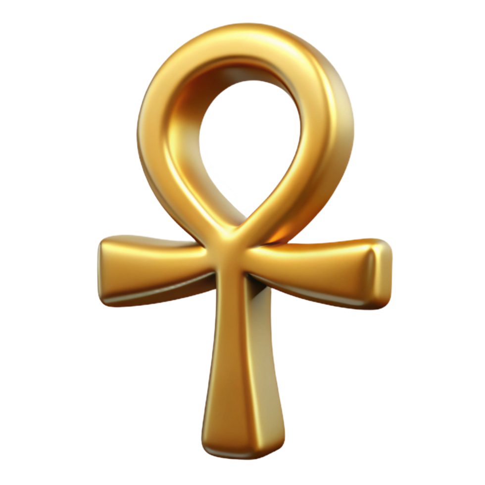 exquisite standout Ankh, Egyptian symbol of life, NO BACKGROUND with Transparent Background. png