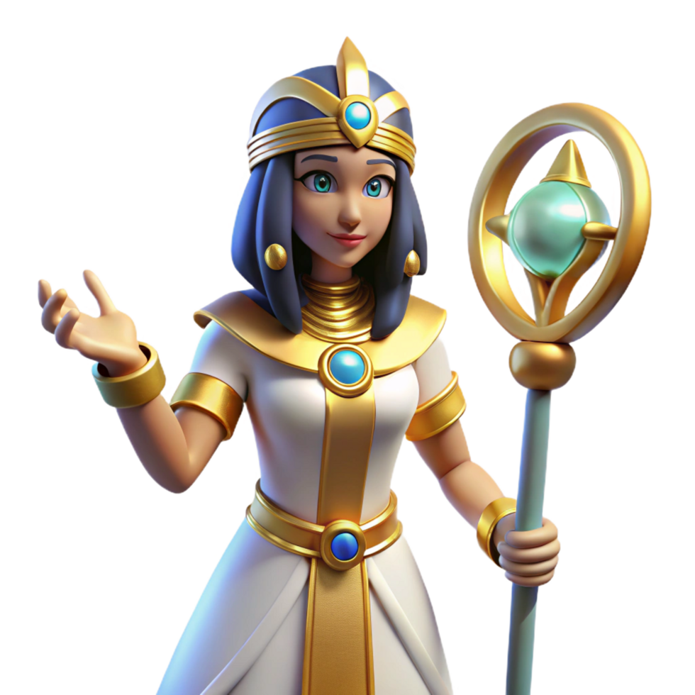extraordinary sought-after Isis, Egyptian goddess of magic, NO BACKGROUND with Transparent Background. png