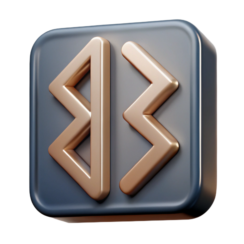 exquisite calm vintage Norse rune, ancient symbol, NO BACKGROUND with Transparent Background. perfect clarity png