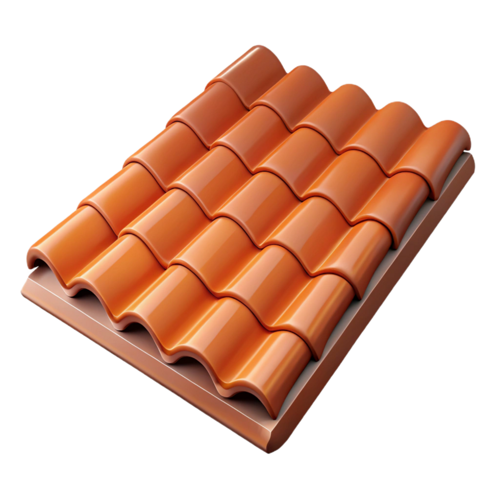 glorious inspired Roof tile clay shingle, NO BACKGROUND with Transparent Background. png