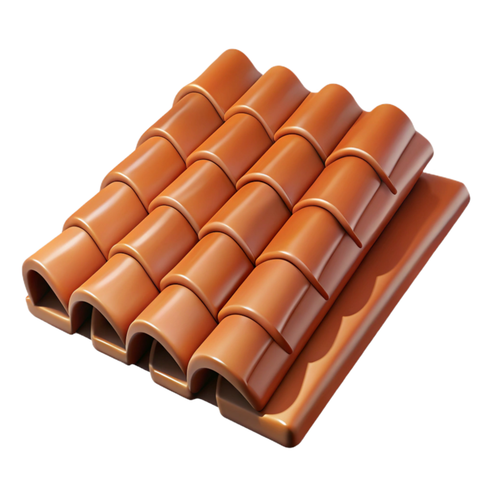 energetic majestic Roof tile clay shingle, NO BACKGROUND with Transparent Background. premium png