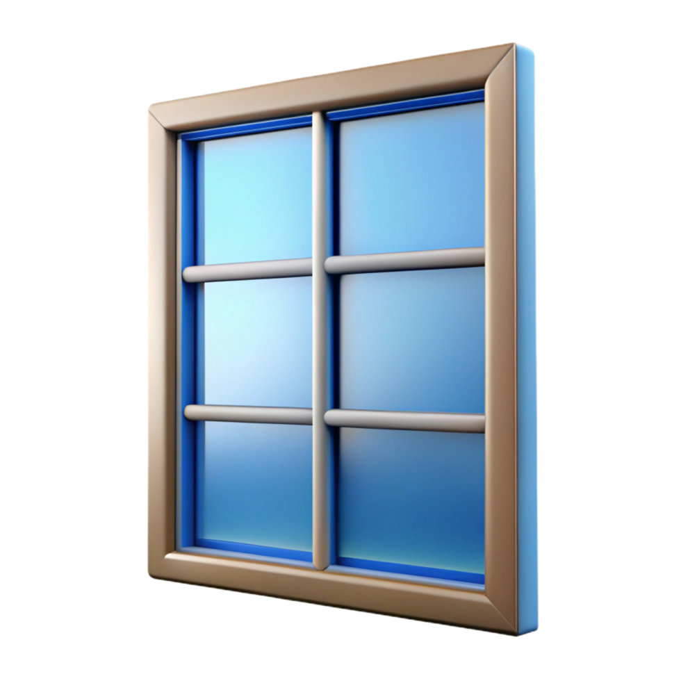 enchanting traditional Window pane double glazed unit, NO BACKGROUND with Transparent Background. studio quality png