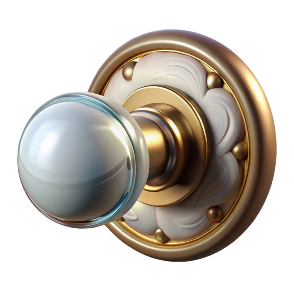 harmonious dazzling Door knob antique porcelain, NO BACKGROUND with Transparent Background. authentic png