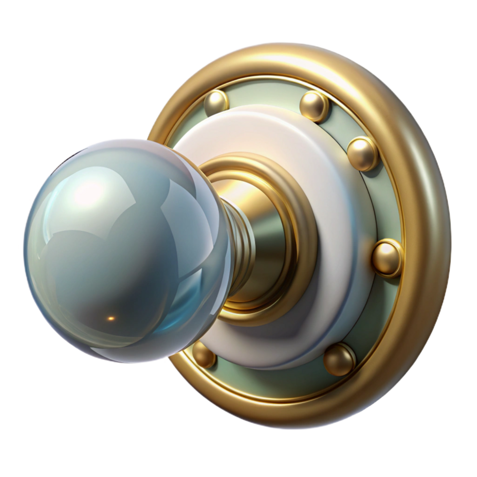 exemplary industrial Door knob antique porcelain, NO BACKGROUND with Transparent Background. premium png