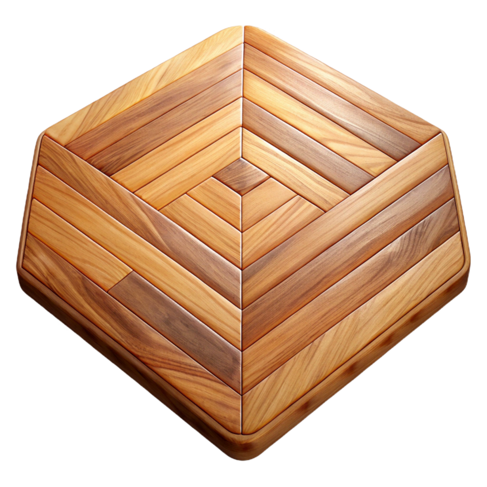 harmonious majestic Wooden floor parquet pattern, NO BACKGROUND with Transparent Background. refined png