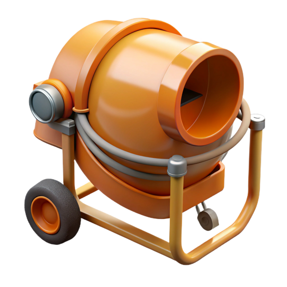 glorious unparalleled Cement mixer rotating drum, NO BACKGROUND with Transparent Background. png