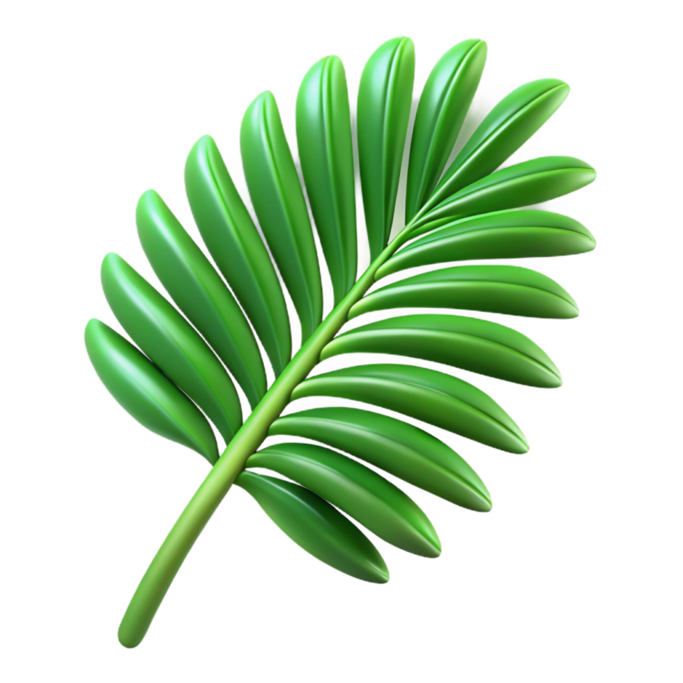 gorgeous elegant Palm leaf, tropical, green NO BACKGROUND with Transparent Background. artisan png