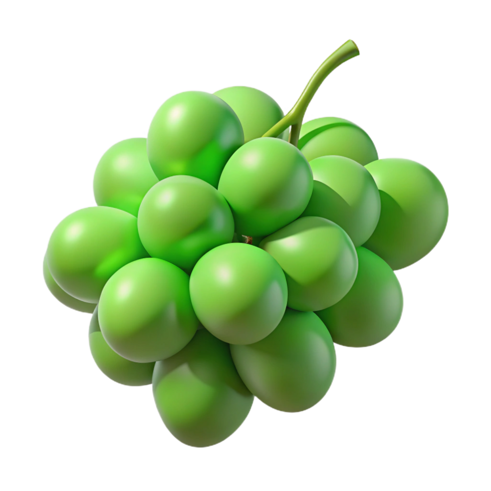 exceptional vintage Bunch of green grapes NO BACKGROUND with Transparent Background. refined png