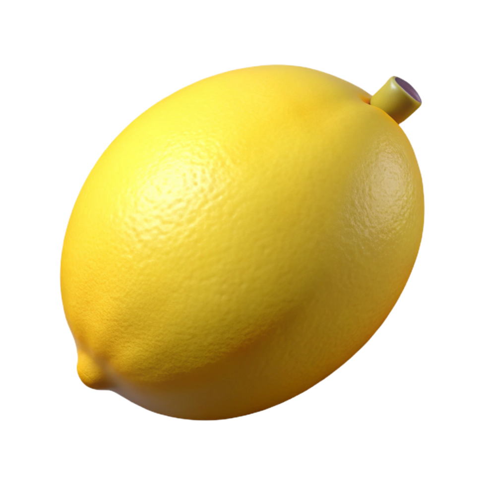 impressive remarkable Lemon, whole, yellow NO BACKGROUND with Transparent Background. png