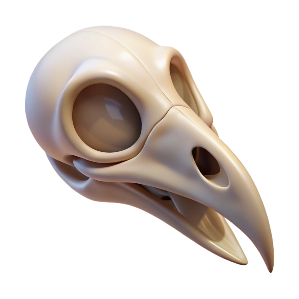 fascinating unforgettable Bird skull, small NO BACKGROUND with Transparent Background. png