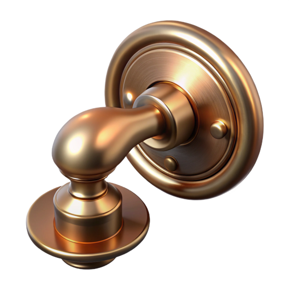 fascinating vintage Door handle, brass, antique, NO BACKGROUND with Transparent Background. elite png