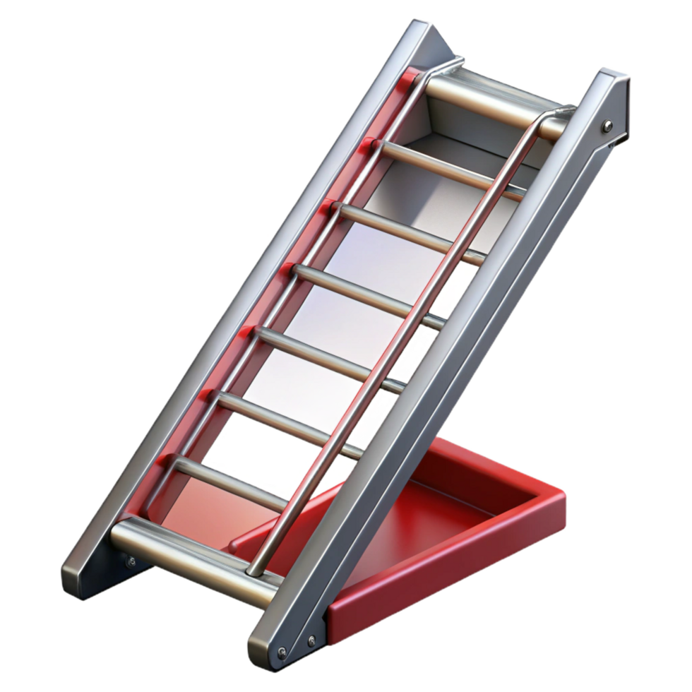 immaculate timeless Fire escape ladder, metal, NO BACKGROUND with Transparent Background. png