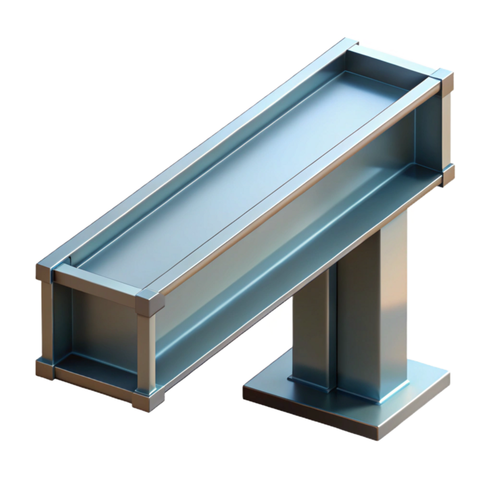 immaculate industrial Steel girder, I-beam, NO BACKGROUND with Transparent Background. elite png