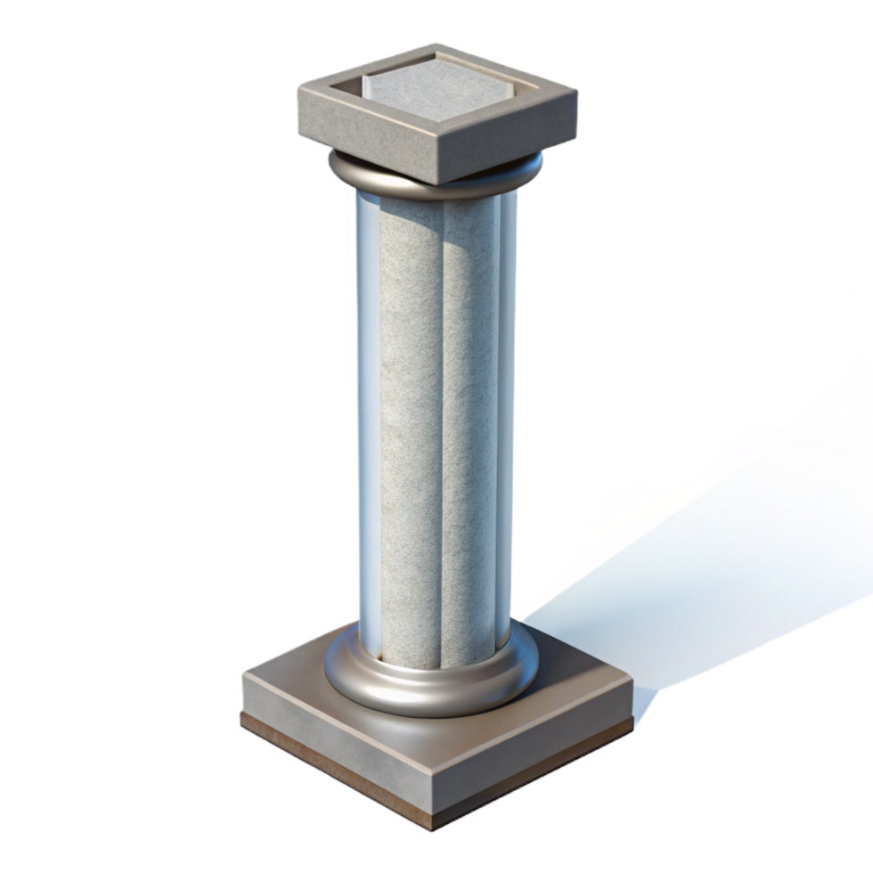 gorgeous signature Concrete pillar, reinforced, NO BACKGROUND with Transparent Background. png