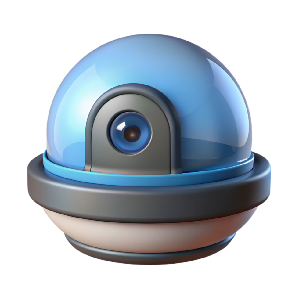 immaculate standout Security camera, dome, NO BACKGROUND with Transparent Background. png