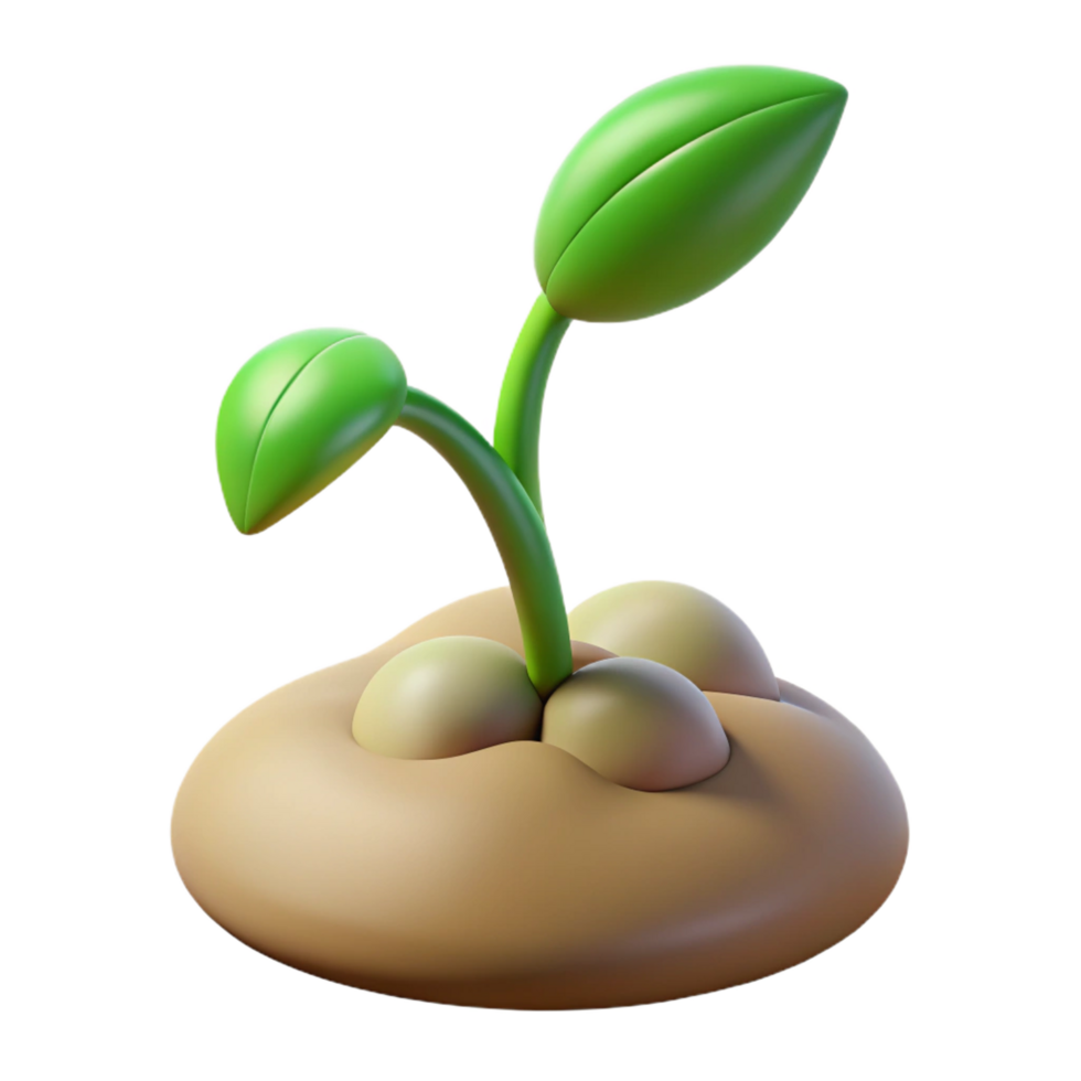impressive dramatic urban An abstract representation of growth with a sprouting seed. NO BACKGROUND with Transparent Background. 8K png