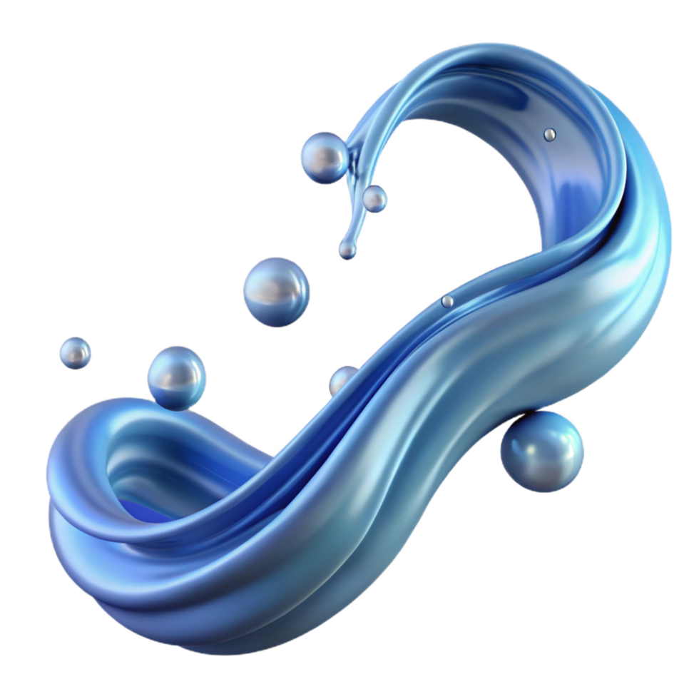 exquisite rustic A dynamic, flowing stream of water with bubbles. NO BACKGROUND with Transparent Background. sharp png