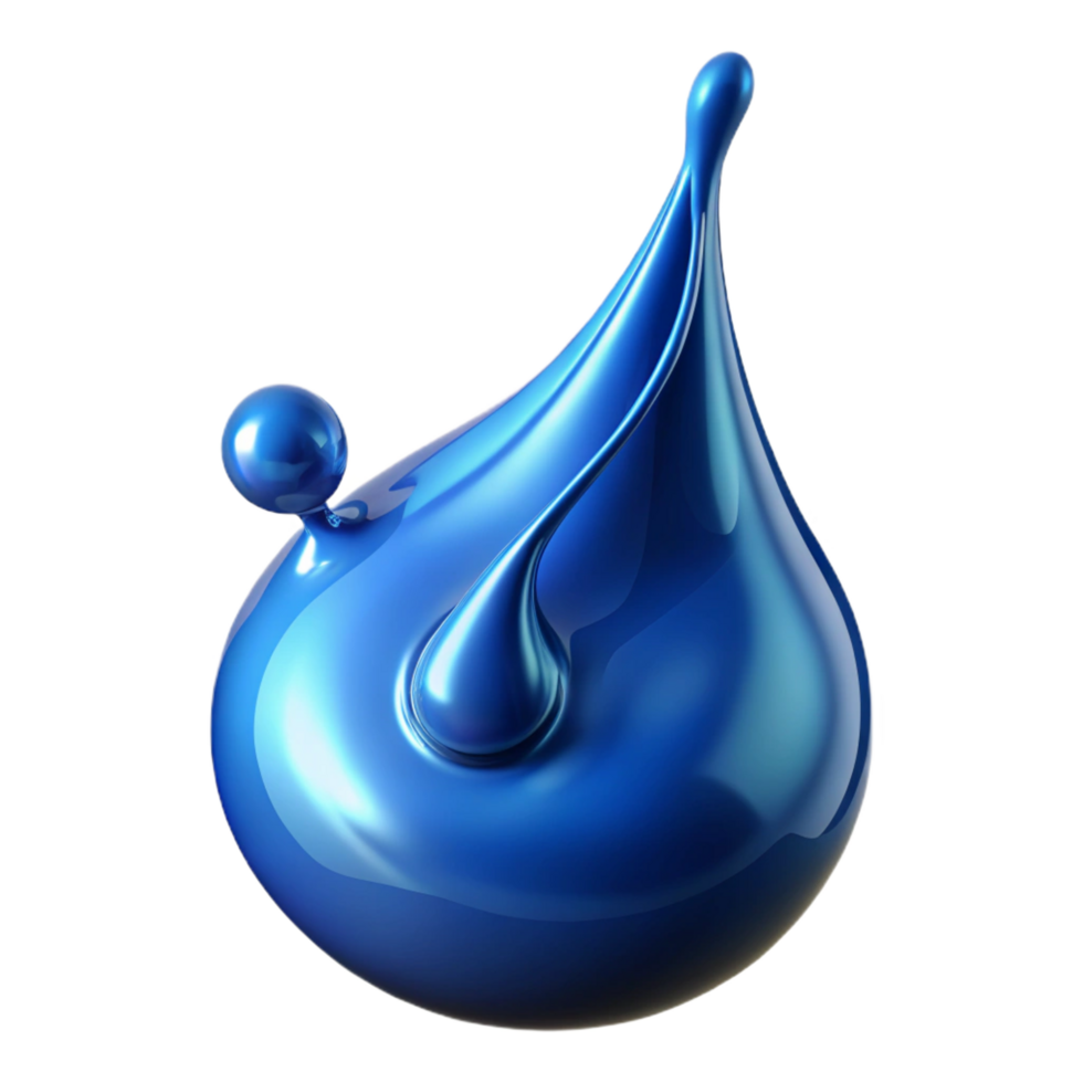 gorgeous memorable A dynamic, flowing ink drop in water. NO BACKGROUND with Transparent Background. png