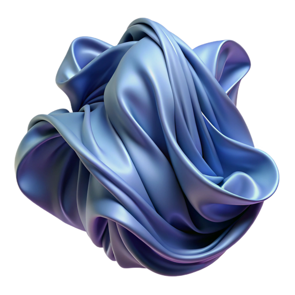 harmonious glorious A dynamic, flowing fabric with intricate folds. NO BACKGROUND with Transparent Background. fine detail png