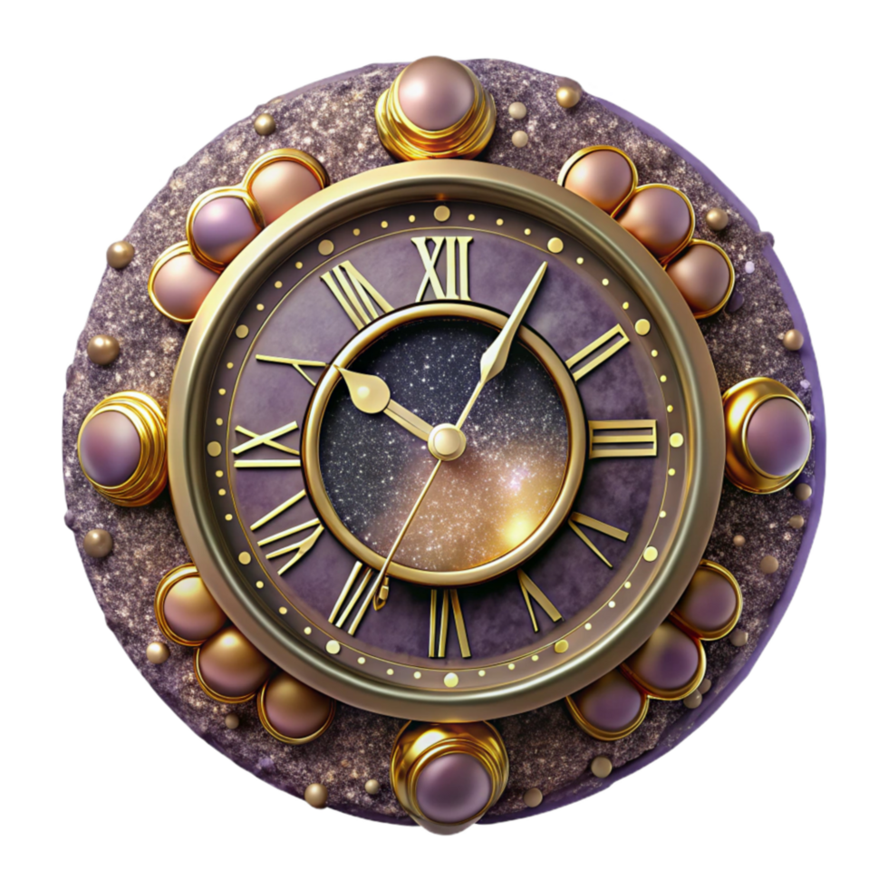 serene abstract Antique Clock Face Roman Numerals Cutout professional png