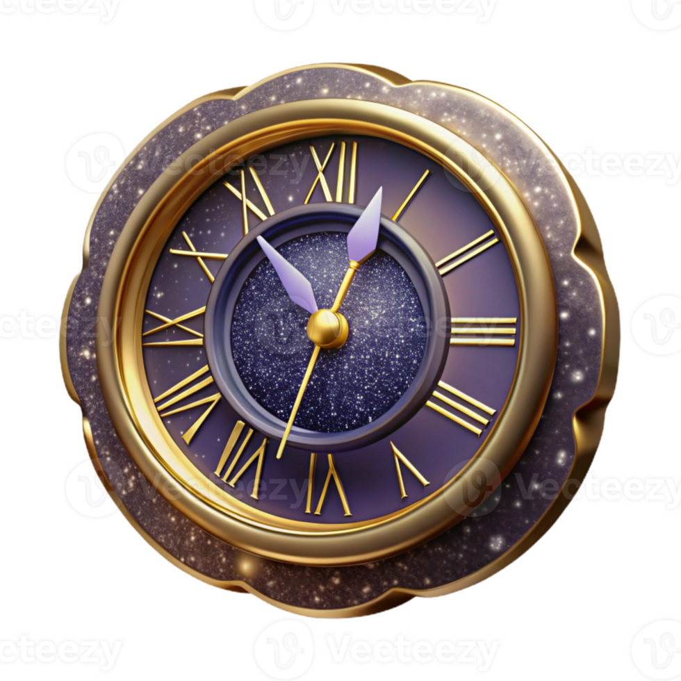 extraordinary classic Antique Clock with Roman Numeral Dial Cutout png