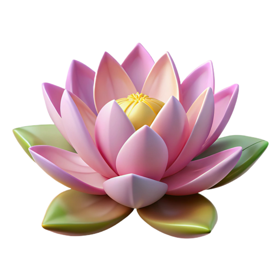 extraordinary urban A single, blooming, magical lotus flower, NO BACKGROUND with Transparent Background. crisp png