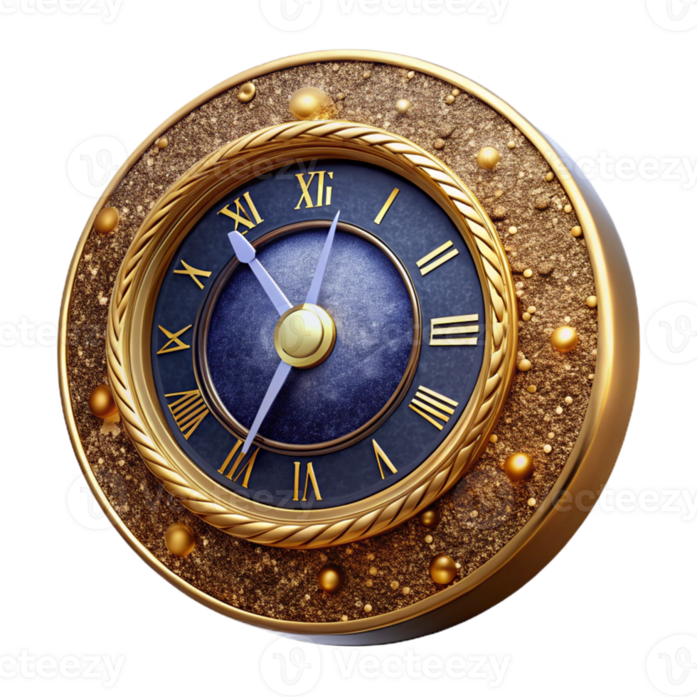 extraordinary minimalist Antique Clock with Roman Numeral Dial Cutout authentic png