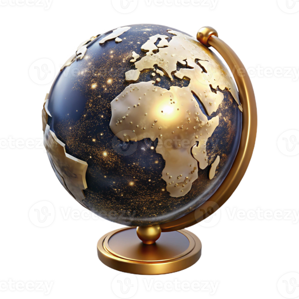 vibrant modern Antique Globe Cutout on Transparent Background exclusive png