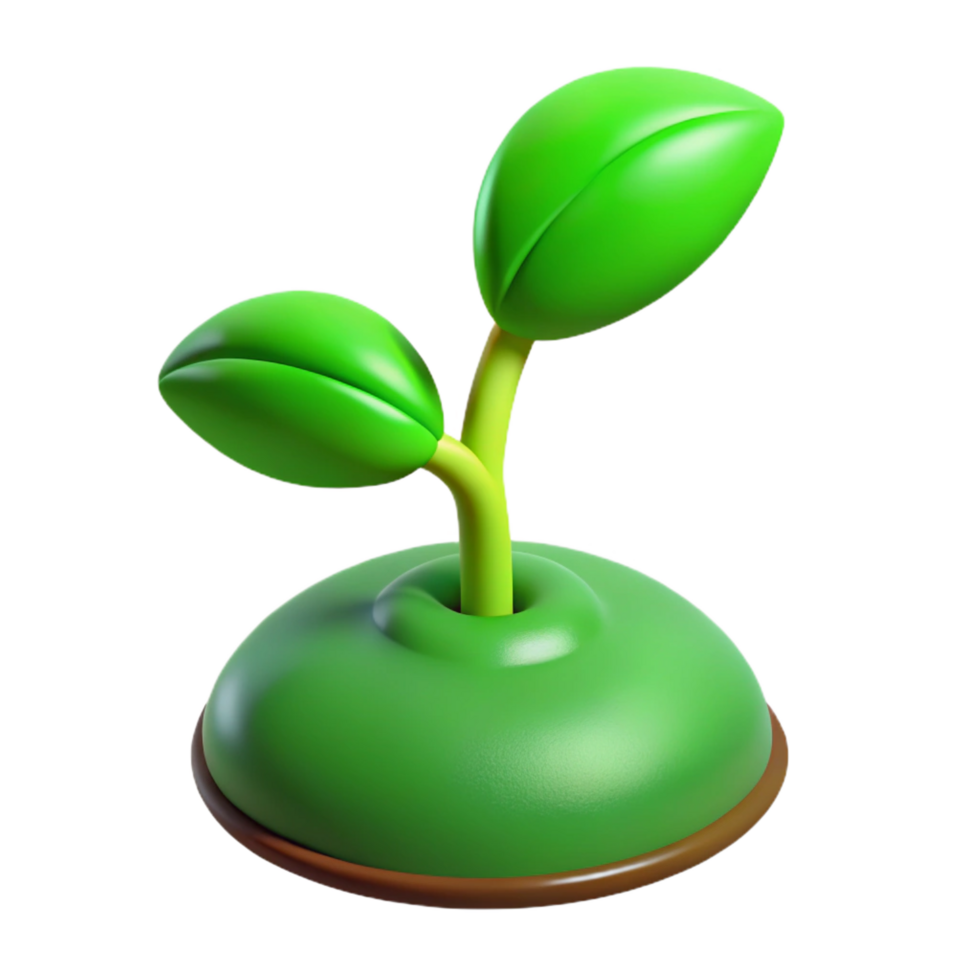 gorgeous dynamic futuristic A single, green sprout. NO BACKGROUND with Transparent Background. luxury png