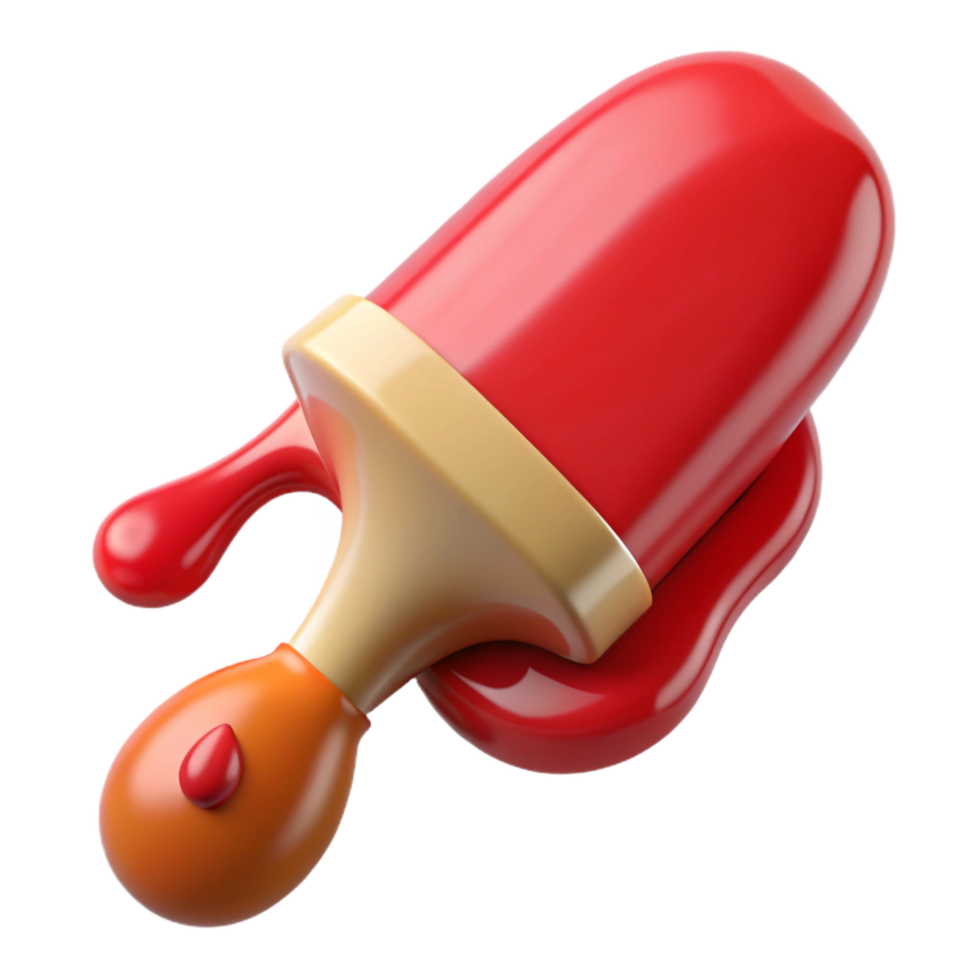 exquisite renaissance A paintbrush dripping with red paint. NO BACKGROUND with Transparent Background. premium png