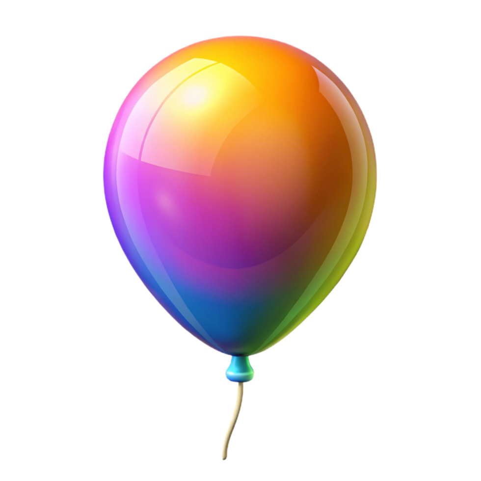 hypnotic unparalleled A single, colorful balloon. NO BACKGROUND with Transparent Background. png