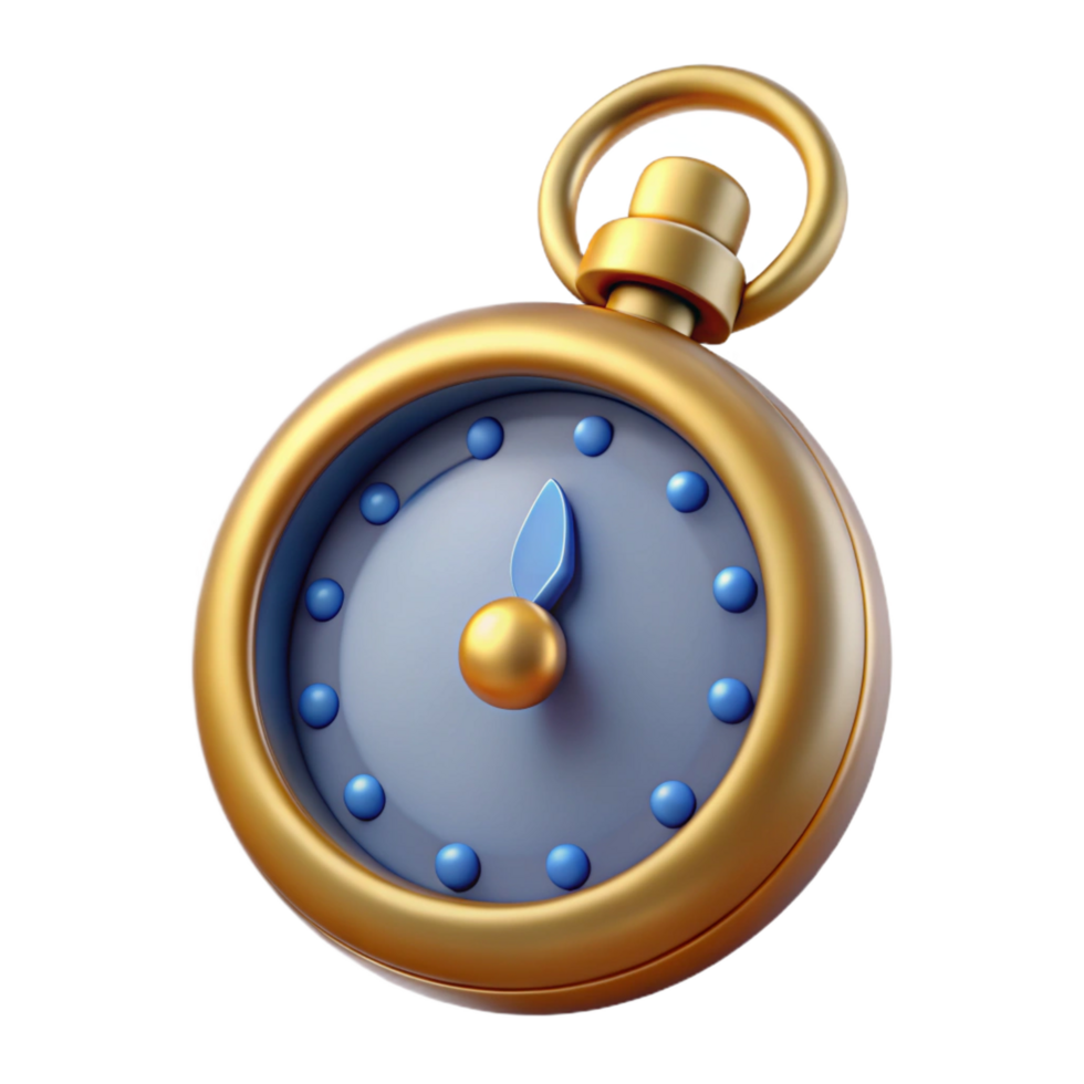 immaculate harmonious geometric A pocket watch. NO BACKGROUND with Transparent Background. gallery standard png