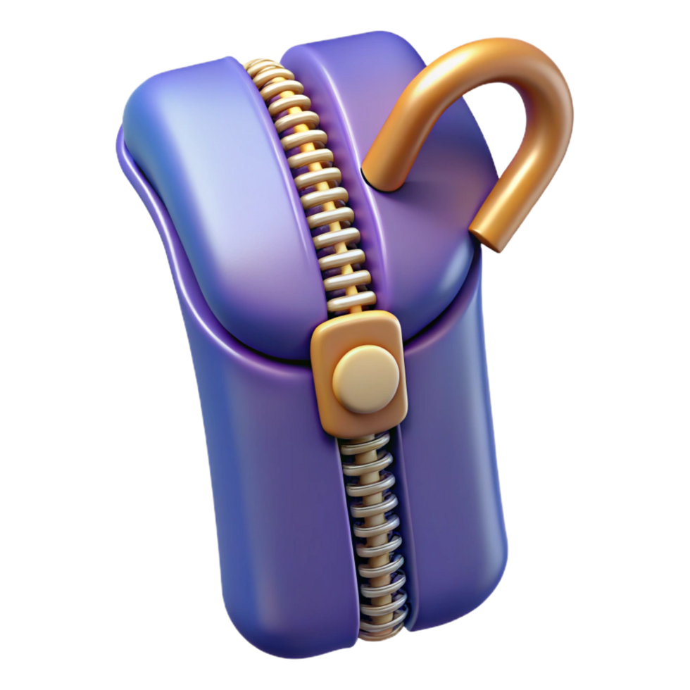 glorious contemporary A single, closed zipper. NO BACKGROUND with Transparent Background. impeccable png