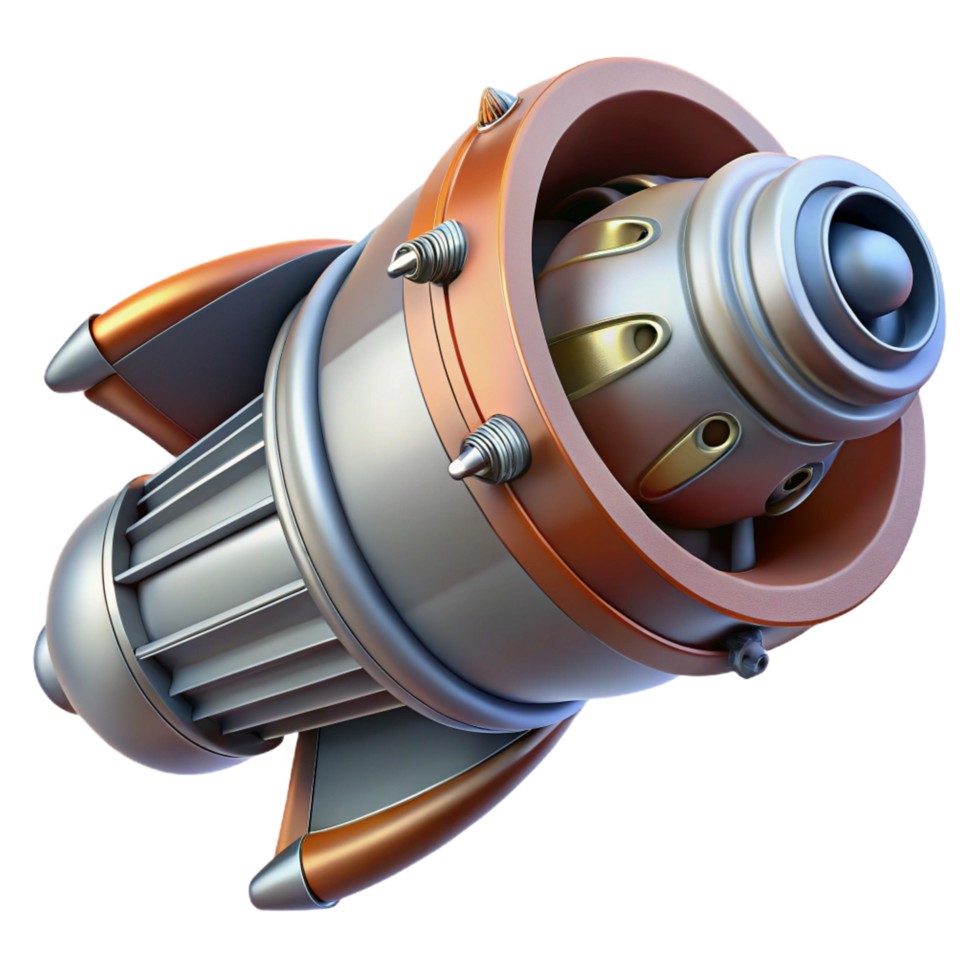 exemplary tropical A highly detailed model of a spaceship engine nozzle. NO BACKGROUND with Transparent Background. authentic png