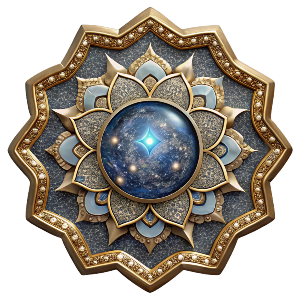 elegant vintage Antique Rug Medallion Pattern Transparent Background high resolution png