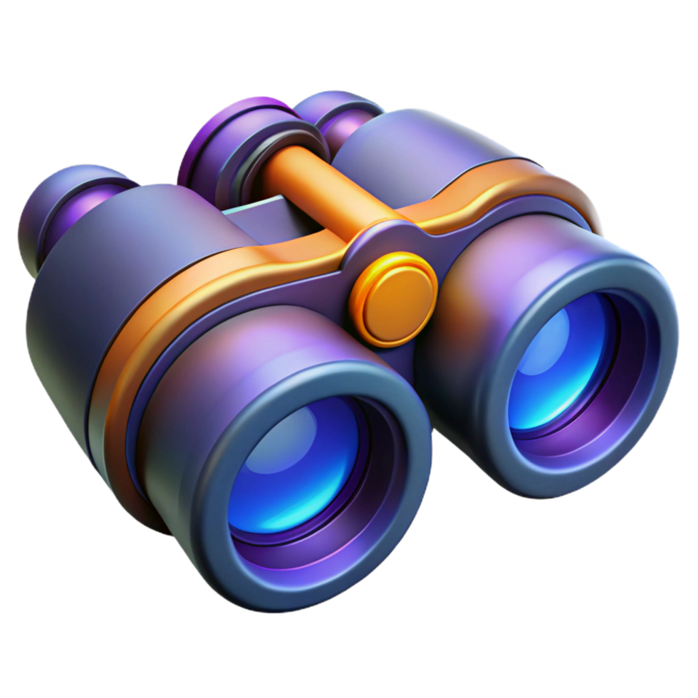 exquisite timeless A futuristic pair of binoculars with night vision capabilities. NO BACKGROUND with Transparent Background. png