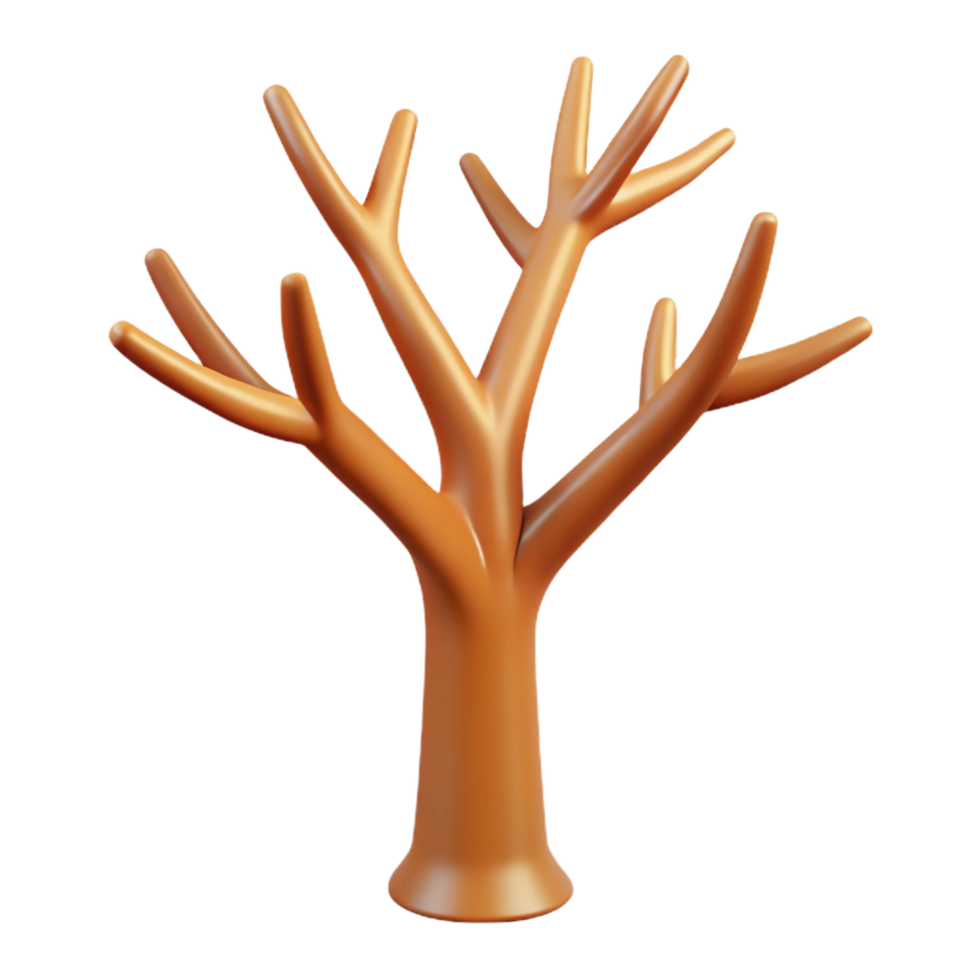 exquisite tranquil rustic A single, stylized tree with branches reaching upwards. NO BACKGROUND with Transparent Background. flawless png