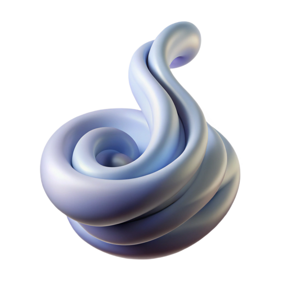hypnotic coastal A single, abstract swirl of smoke. NO BACKGROUND with Transparent Background. refined png