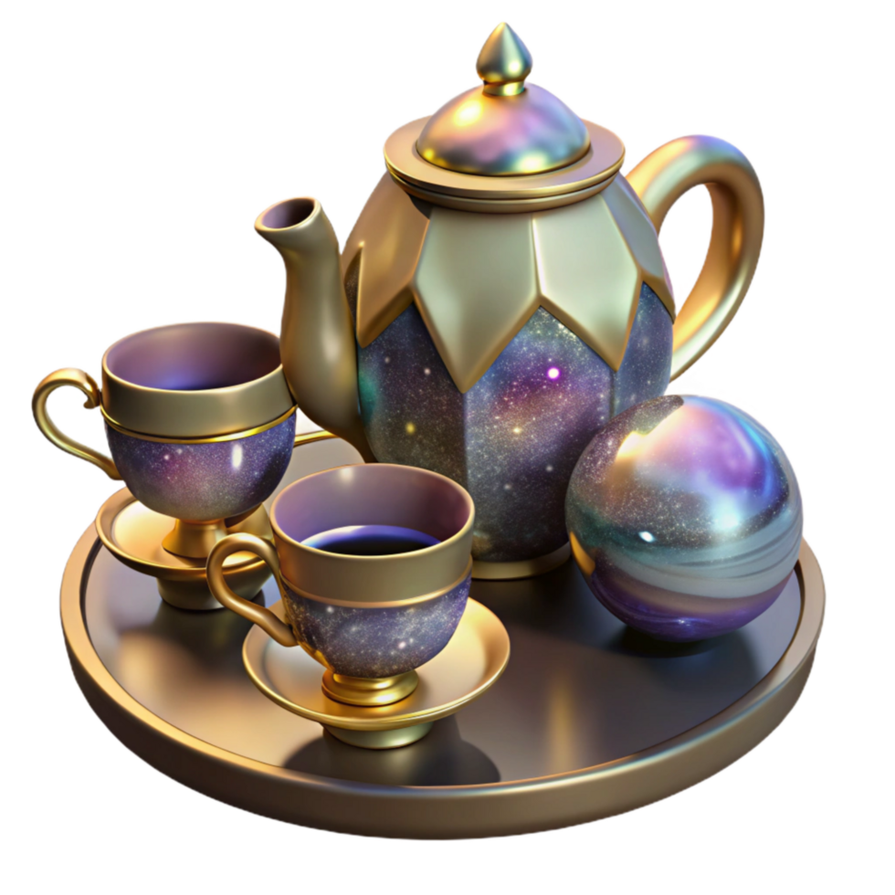 magnificent modern Antique Tea Set Porcelain Design Isolated Element high resolution png