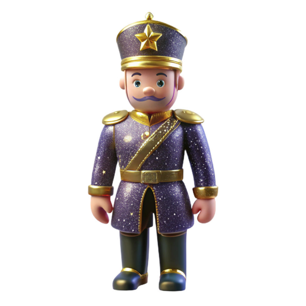 vibrant classic Antique Toy Soldier Standing Pose Isolated Element professional png